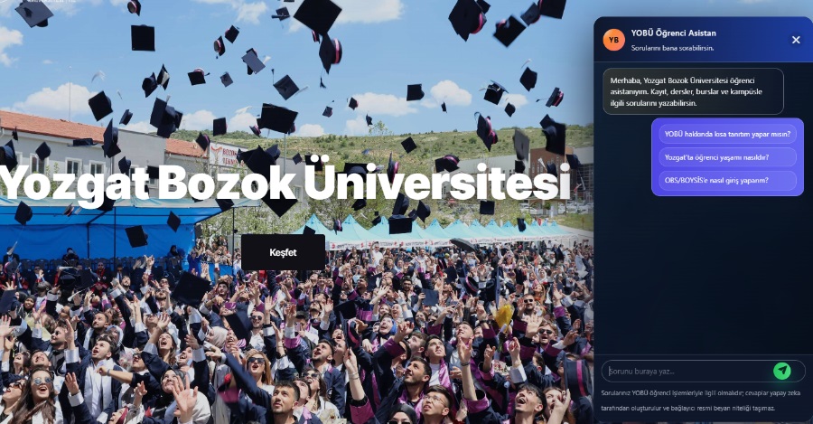 YOBÜ Öğrenci Asistanı (Bozok AI) Hizmete Sunulmuştur